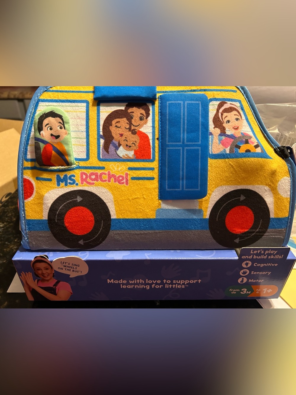 Rachel Yellow and Blue Play Bus Plush Toy